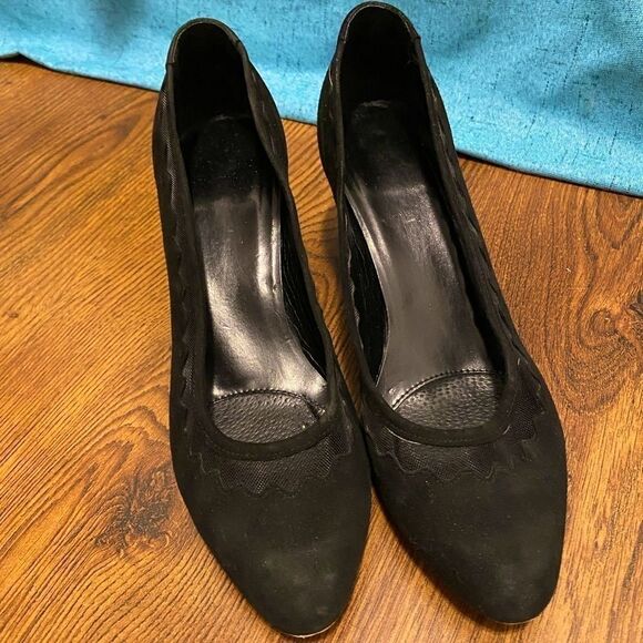 🌷 Vero Cuoio🌷 Suede Leather Vintage Heels - Picture 2 of 5